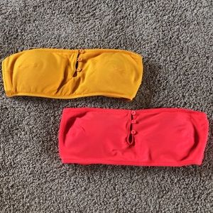 Strapless bathing suit tops